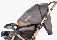 Baby Care 65 Capron Gold Double Sided Stroller Brown