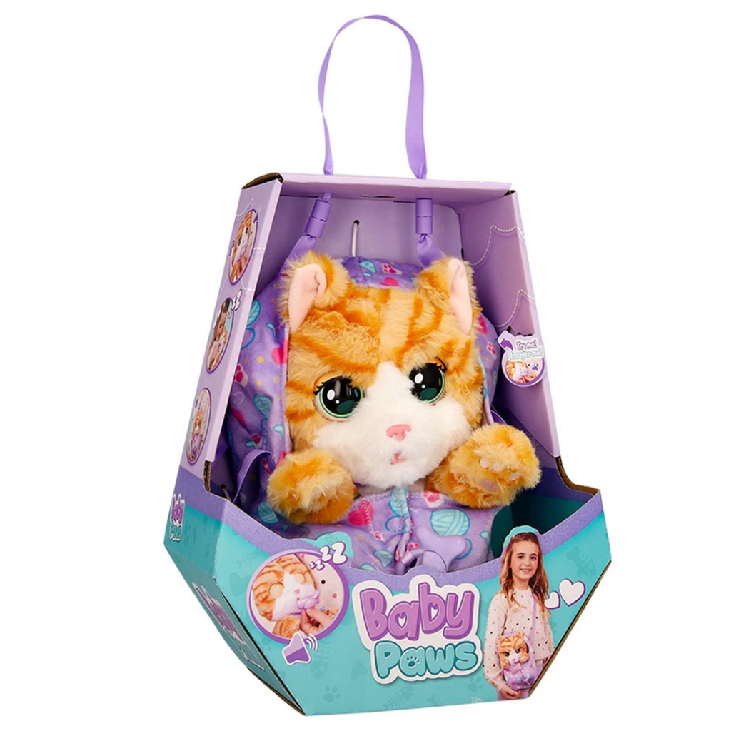 Peluche chat sonore Baby Paws de Nessiworld 20 cm