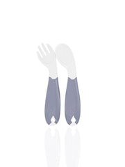 Nessiworld Angled Baby Spoon Fork Set 703 Gray