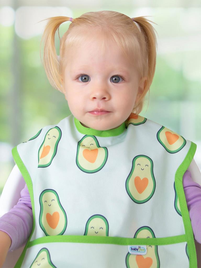 BabyJem Baskılı BLW Kolsuz Önlük 788 Avokado