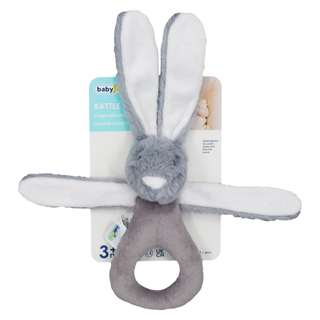 Nessiworld   Tutmalı Peluş Mini Tavşan 842 Gri