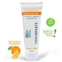 Nessiworld Babyton Organic Natural Orange &amp; Tangerine Flavored Toothpaste 50 Gr