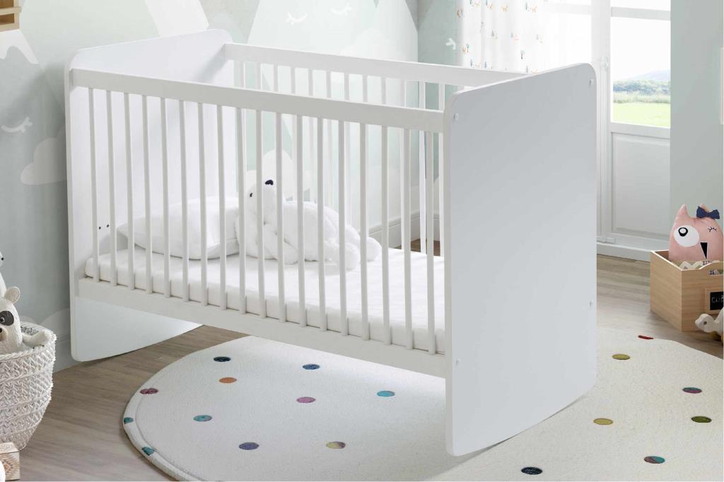 Nessiworld Babywhen Practical Gradual Rocking Cradle 60x120 White