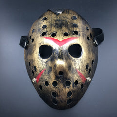 NessiWorld Copper Color Red Striped Full Face Hockey Jason Mask Hannibal Mask