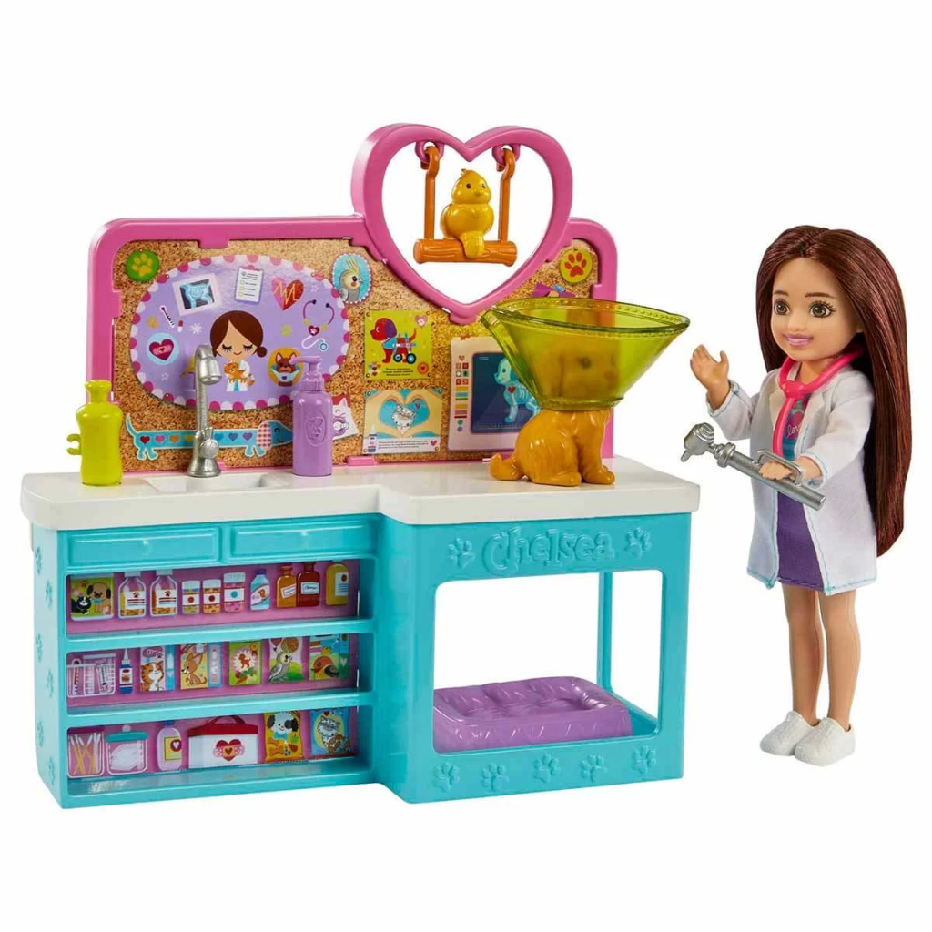 Nessiworld Barbie Chelsea Learns Professions Veterinarian Playset HGT12