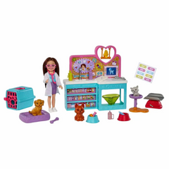 Nessiworld Barbie Chelsea Learns Professions Veterinarian Playset HGT12