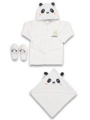 Nessiworld Baby Panda Baby Bathrobe Set 30037 White