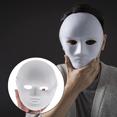 Nessiworld White Color Paintable Anonymous Full Face Cosplay Mask 24x18cm