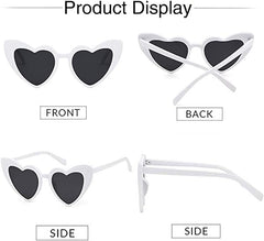 Nessiworld White Color Heart Shaped Party Glasses 15x5 cm