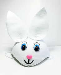 Nessiworld White Color Eared Rabbit Hat Animal Hat