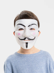 Nessiworld White Color Pink Cheeks Imported V For Vendetta Mask