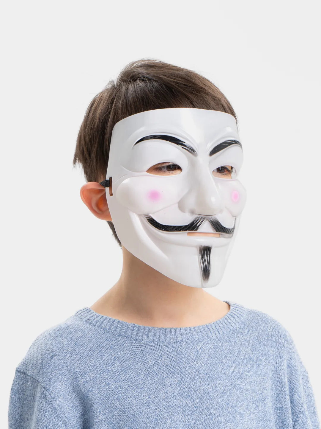 Nessiworld White Color Pink Cheeks Imported V For Vendetta Mask