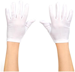 Nessiworld White Color Adult Size Lycra Show Gloves