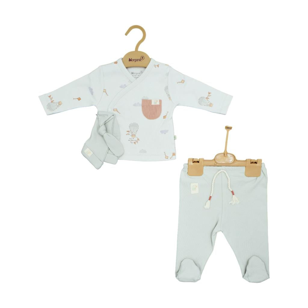 Nessiworld Bibaby Biorganic Teach Me 3-Piece Bodysuit Set 73340 Red