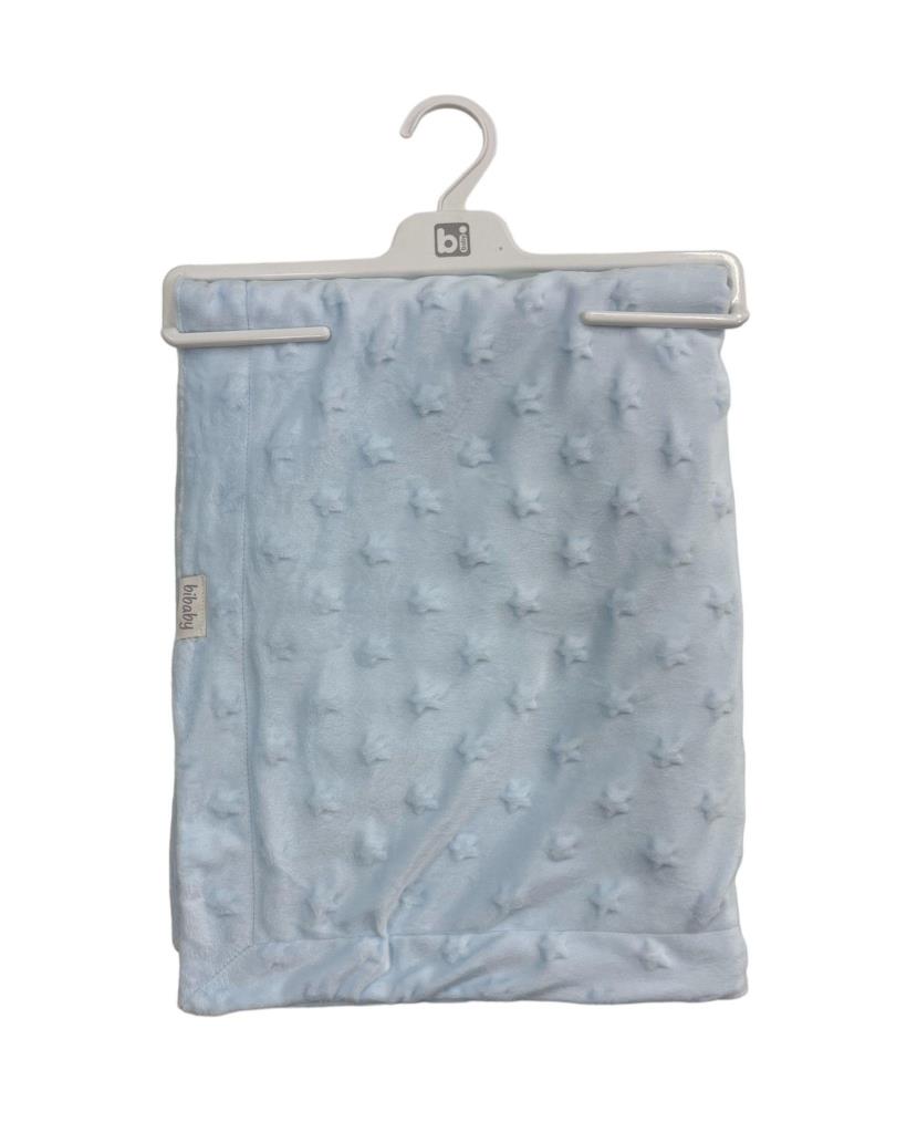 Nessiworld Nessiworld Bibaby Embossed Star 90x108 Blanket 64728 Blue