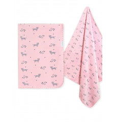 Nessiworld Happy Zebra Land Fluffy Baby Blanket 64529 Pink