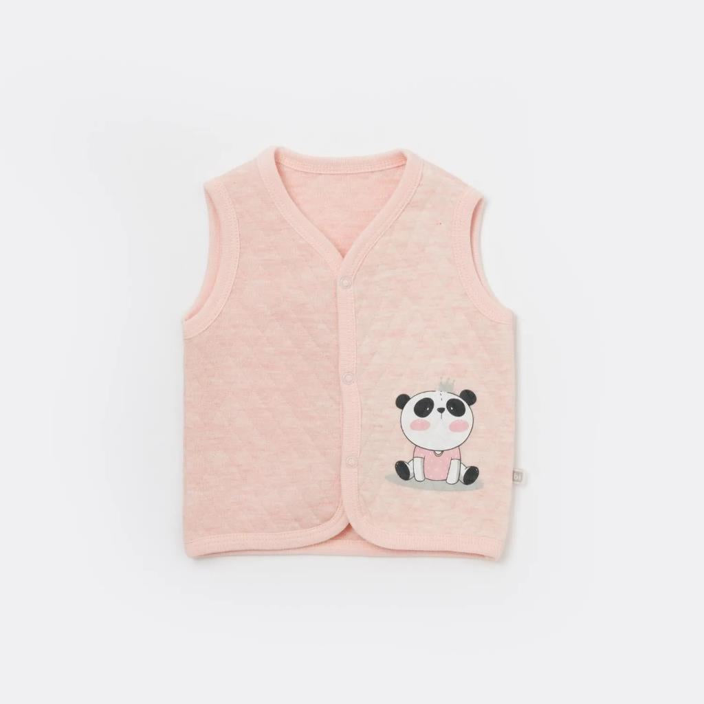 Nessiworld Live Pandas Quilted Vest 61482 Pink