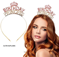 Nessiworld Birthday Princess Crystal Crown – Gold Plated