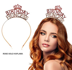 Nessiworld Birthday Princess Crystal Tiara – Rose Gold Plated
