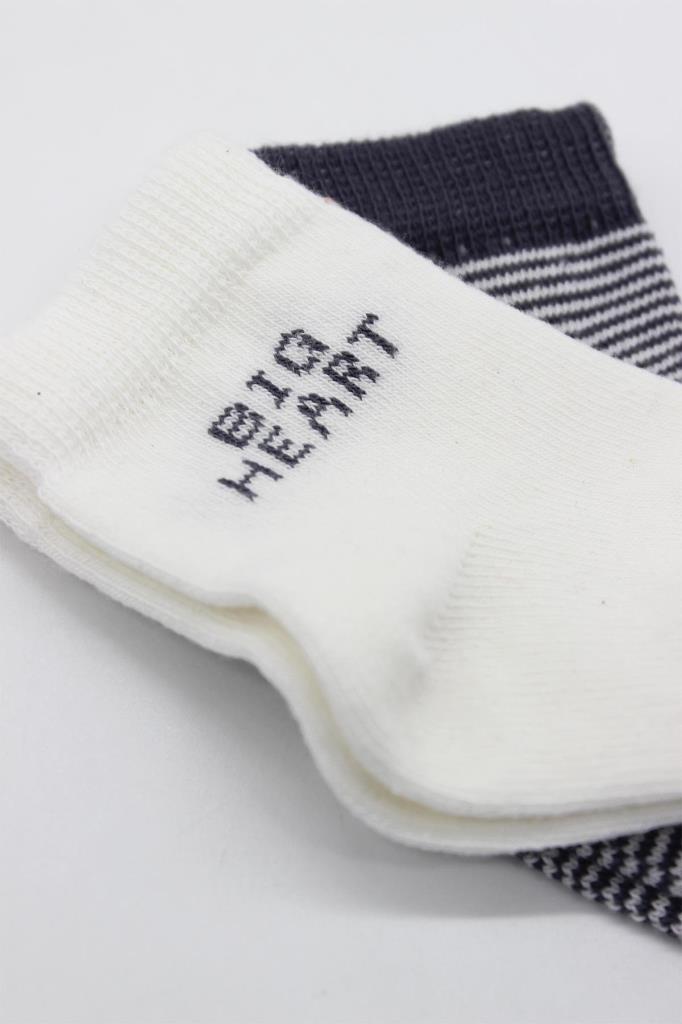 Nessiworld Bistyle Big Heart Penye Soket Çorap 2'Li BS10117 Antrasit