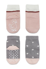 Nessiworld Nessiworld Bistyle Animal Figure Non-Slip Girls Ankle Socks 2 BS10120 Gray