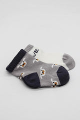 Nessiworld Bistyle Love Dog Penye Soket Çorap 2'Li BS10118 Gri