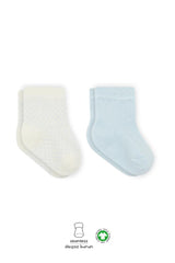 Nessiworld Bistyle Puan Derby Penye Soket Çorap 2'Li BS10103 Mavi Ekru