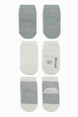 Nessiworld Bistyle Dotted Non-Slip Combed Cotton Ankle Socks 3-Piece BS10108 Nil