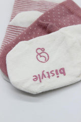 Nessiworld Bistyle Dotted Non-Slip Combed Cotton Ankle Socks 3-Pack BS10108 Powder