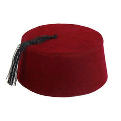 Claret Red Ottoman Fez Local Folklore Fez Hat No 7 8-10 Years Old