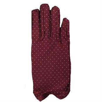 Claret Red Color Pointed Kids Gloves