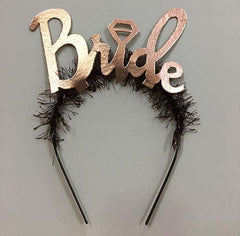 Nessiworld Bride Written Bachelorette Party Crown Rose Color