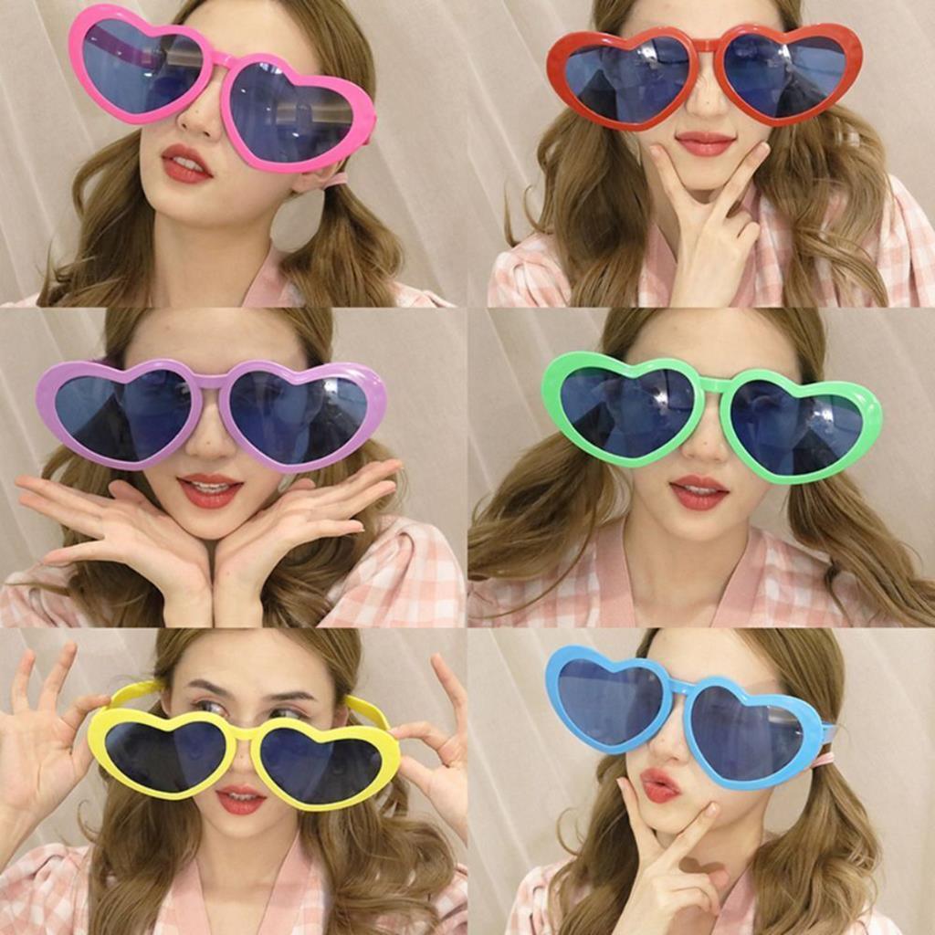 Big Heart Party Glasses Mixed 12 Pieces