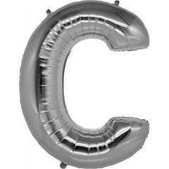 Nessiworld C Letter Foil Balloon Silver Color 40 inch