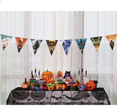 Nessiworld Halloween Halloween Pennant Flag Banner Ornament 8 Pcs 3 Meters