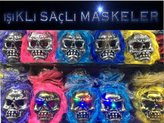 Nessiworld Halloween Luminous Halloween Skull Mask 1 Piece Mixed Color