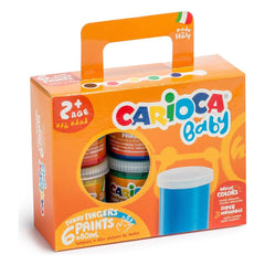 Nessiworld Carioca Baby Finger Paint 6 Pieces 6x80 ml Super Washable +2 Years Old