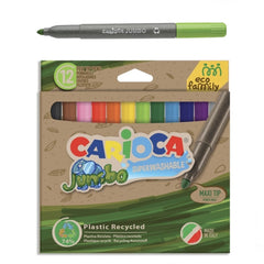 Nessiworld Carioca Eco Family Jumbo Super Washable Felt Tip Crayons 12 Pieces
