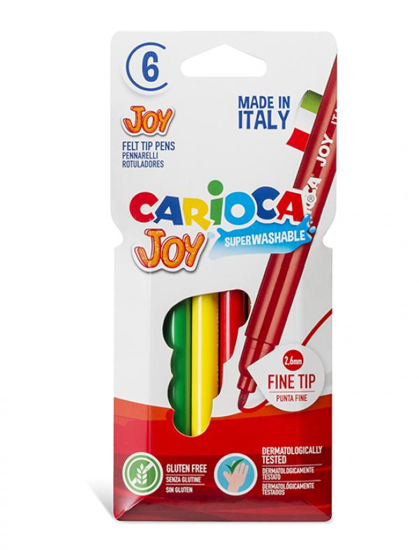 Nessiworld Carioca Joy Super Washable Felt Tip Crayons 6 Pieces