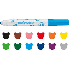 Nessiworld Carioca Jumbo Baby Super Washable Felt Crayons 12 Pieces