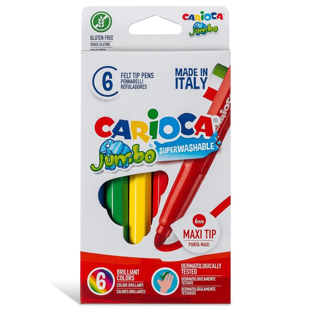 Nessiworld Carioca Jumbo Super Washable Felt Tip Crayons 6 Pieces