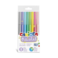 Feutres super lavables Nessiworld Carioca Pastel, 8 pièces