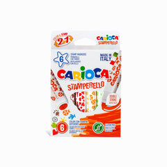 Nessiworld Carioca Stamperello Washable Felt Tip Crayons 6 Pieces