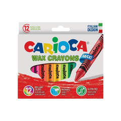 Crayons pastel lavables Nessiworld Carioca Wax Maxi, 12 pièces