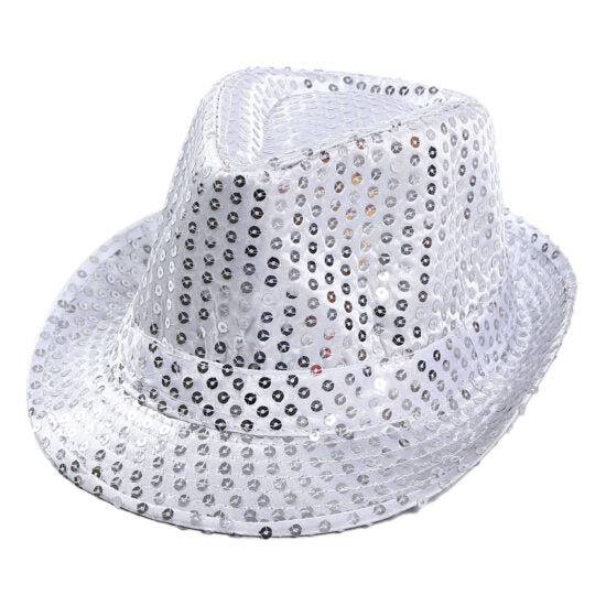 Nessiworld Kids Boy Silver Sequined Hat Show Hat Michael Jackson Hat No 54