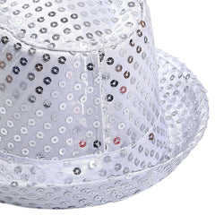 Nessiworld Kids Boy Silver Sequined Hat Show Hat Michael Jackson Hat No 54