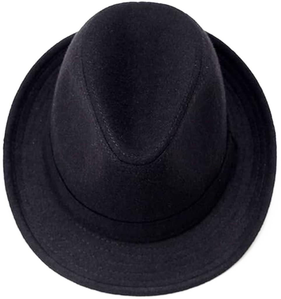 Nessiworld Kids Boy Black Fabric Fedora Hat Show Hat Michael Jackson Hat No 54