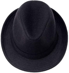 Nessiworld Kids Boy Black Fabric Fedora Hat Show Hat Michael Jackson Hat No 54