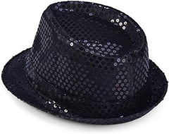 Nessiworld Kids Boy Black Sequined Hat Show Hat Michael Jackson Hat No 54