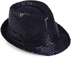 Nessiworld Kids Boy Black Sequined Hat Show Hat Michael Jackson Hat No 54